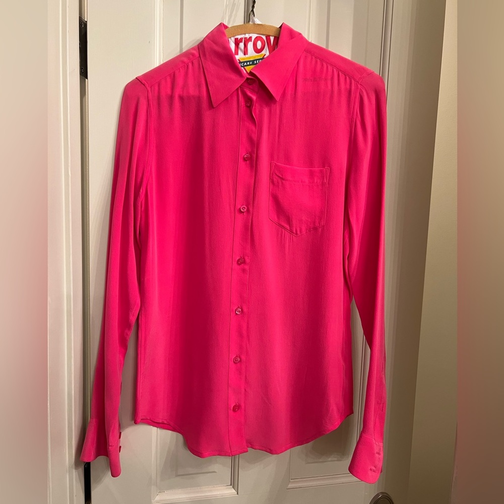 Equipment pink button down shirt